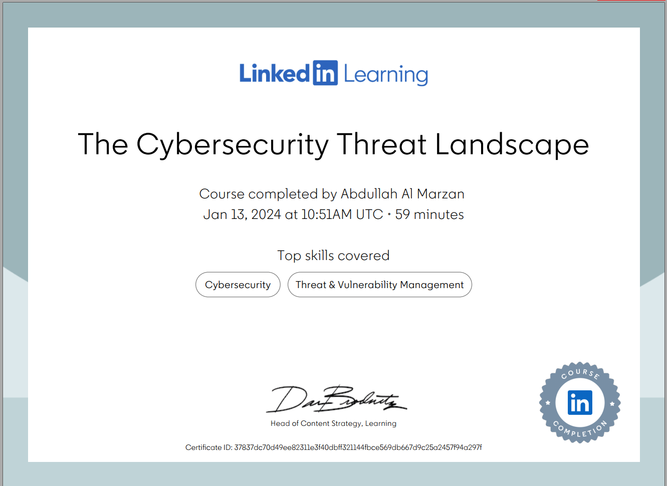 Certificate Thumbnail